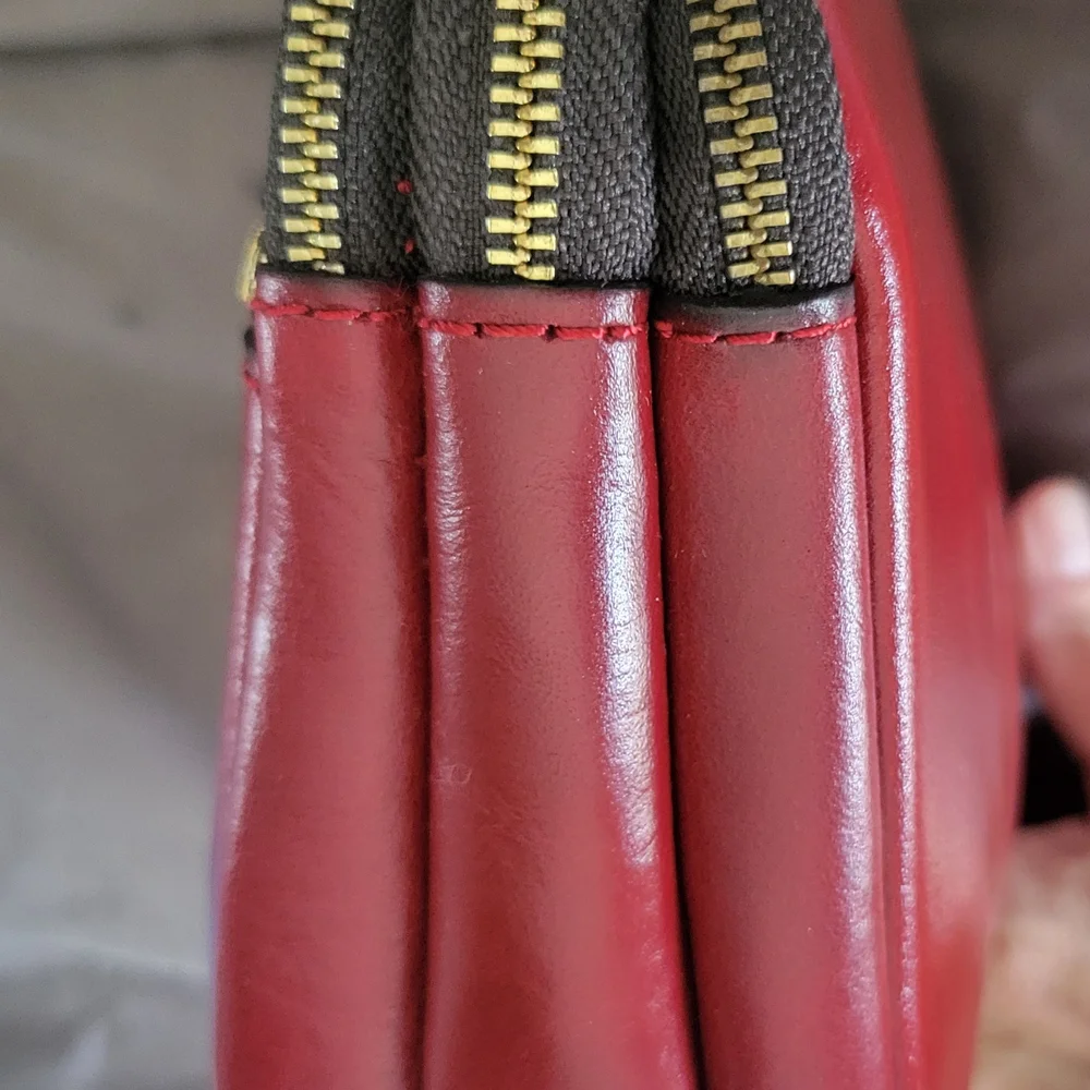 Patricia Nash Red Leather Wristlet Clutch - Picture 8 of 9